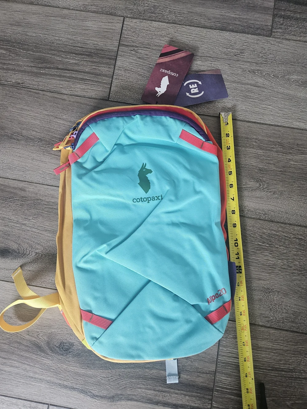 Cotopaxi 20L Turquoise & Mustard Men’s Backpack - Colorblock Backpack